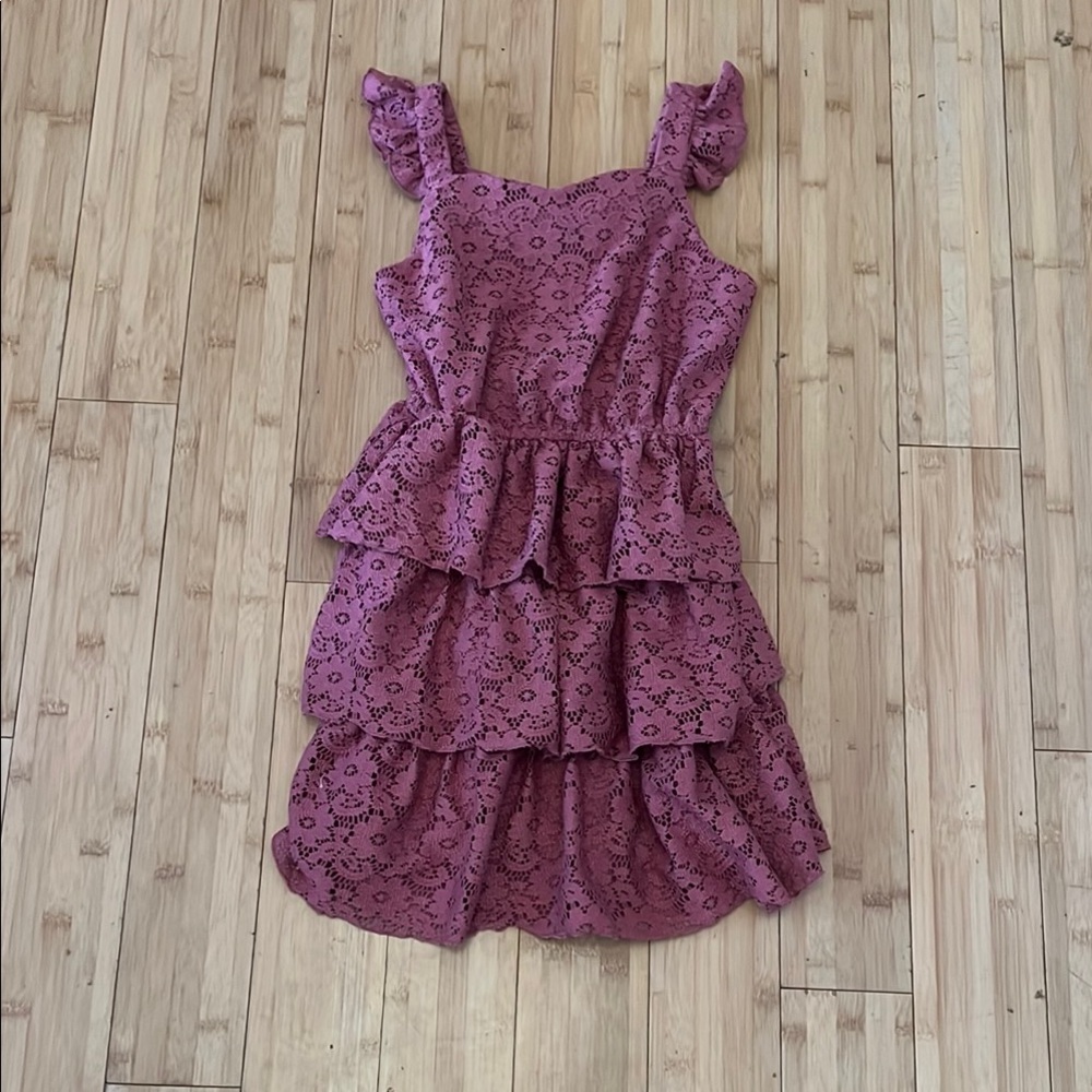 Lily Bleu Purple Ruffled Tiered Sundress